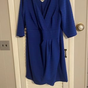 Blue wrap dress